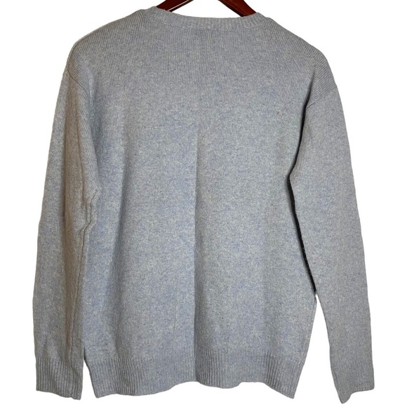 Topshop Heather Blue Long Sleeve Knit Jewel Studded Crewneck Sweater 4 - Picture 2 of 16